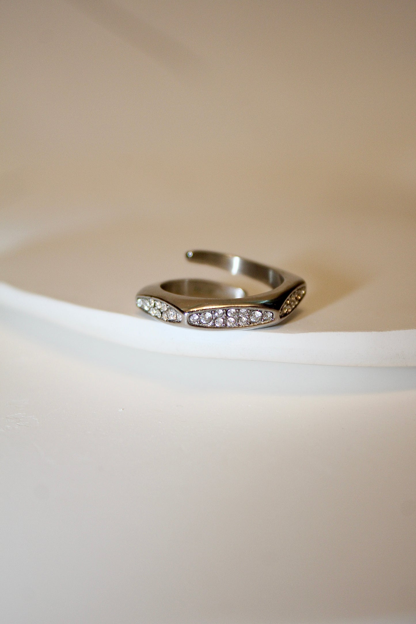 Light Angle Ring Prateado