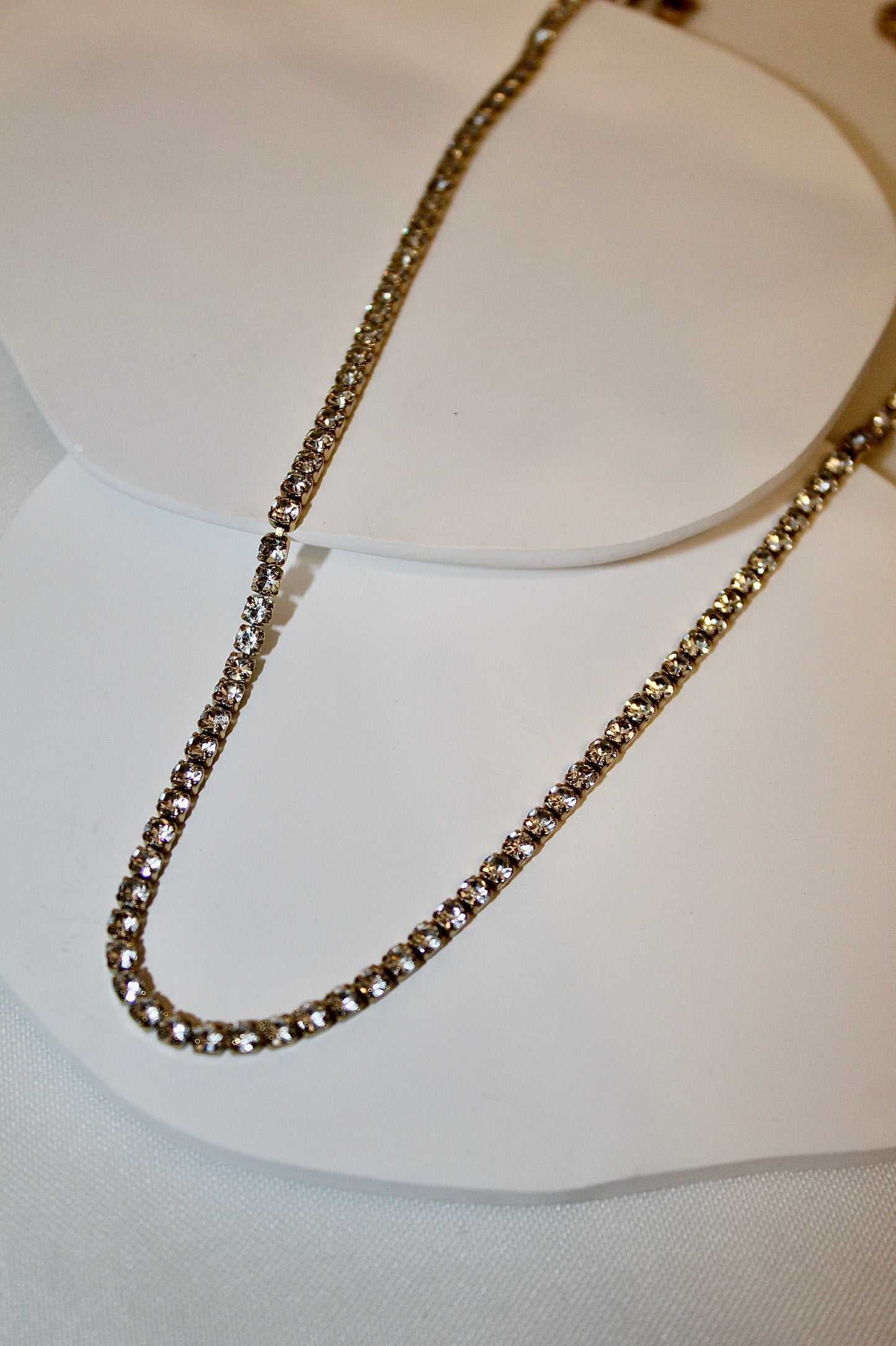 Crystal Line Necklace Dourado