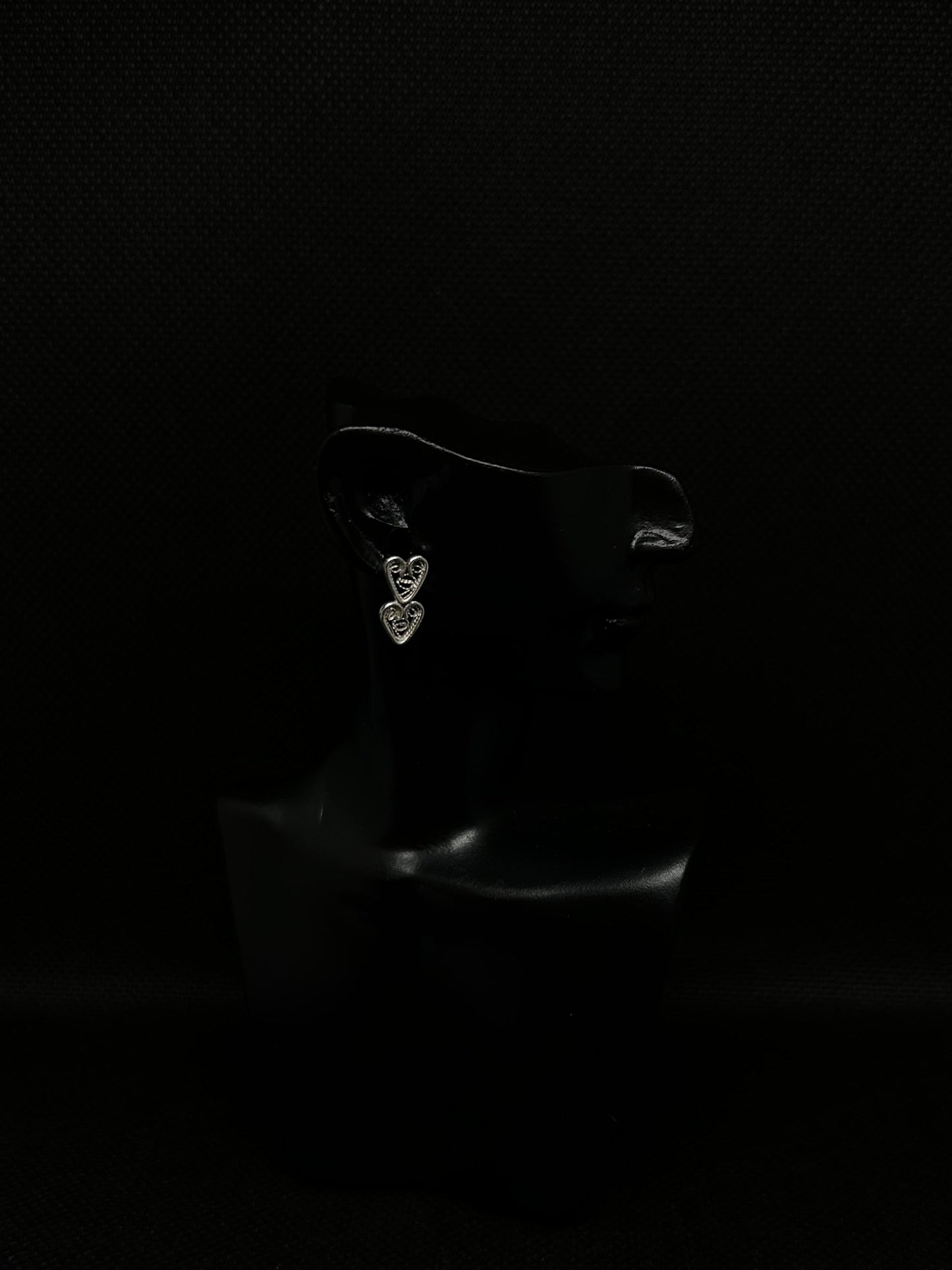 Double heart earring