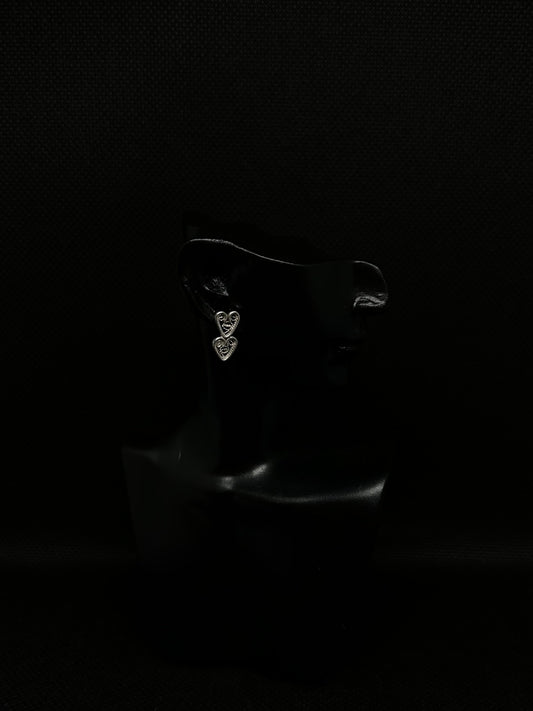 Double heart earring
