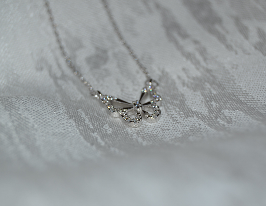 Colar Borboleta Zirconia